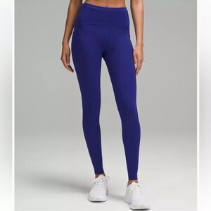 Lululemon Blue High-Waisted 28” Leggings in cobalt blue